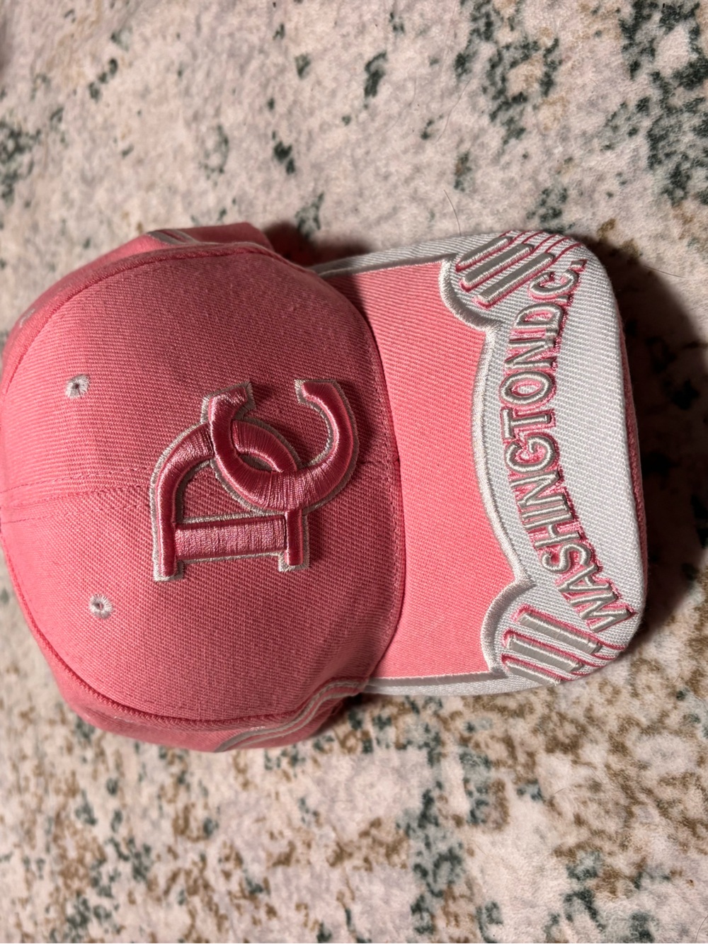 Pink Washington D.C Baseball Cap with Embroidered Lettering